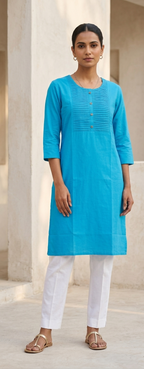 Cotton Round Neck Single Piece Kurta