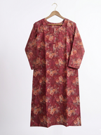 Floral Printed Silk Kurta for Women | Straight Elegant Ethnic Kurti