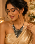 Fashionable Black-Plated Contemporary Neck Chain