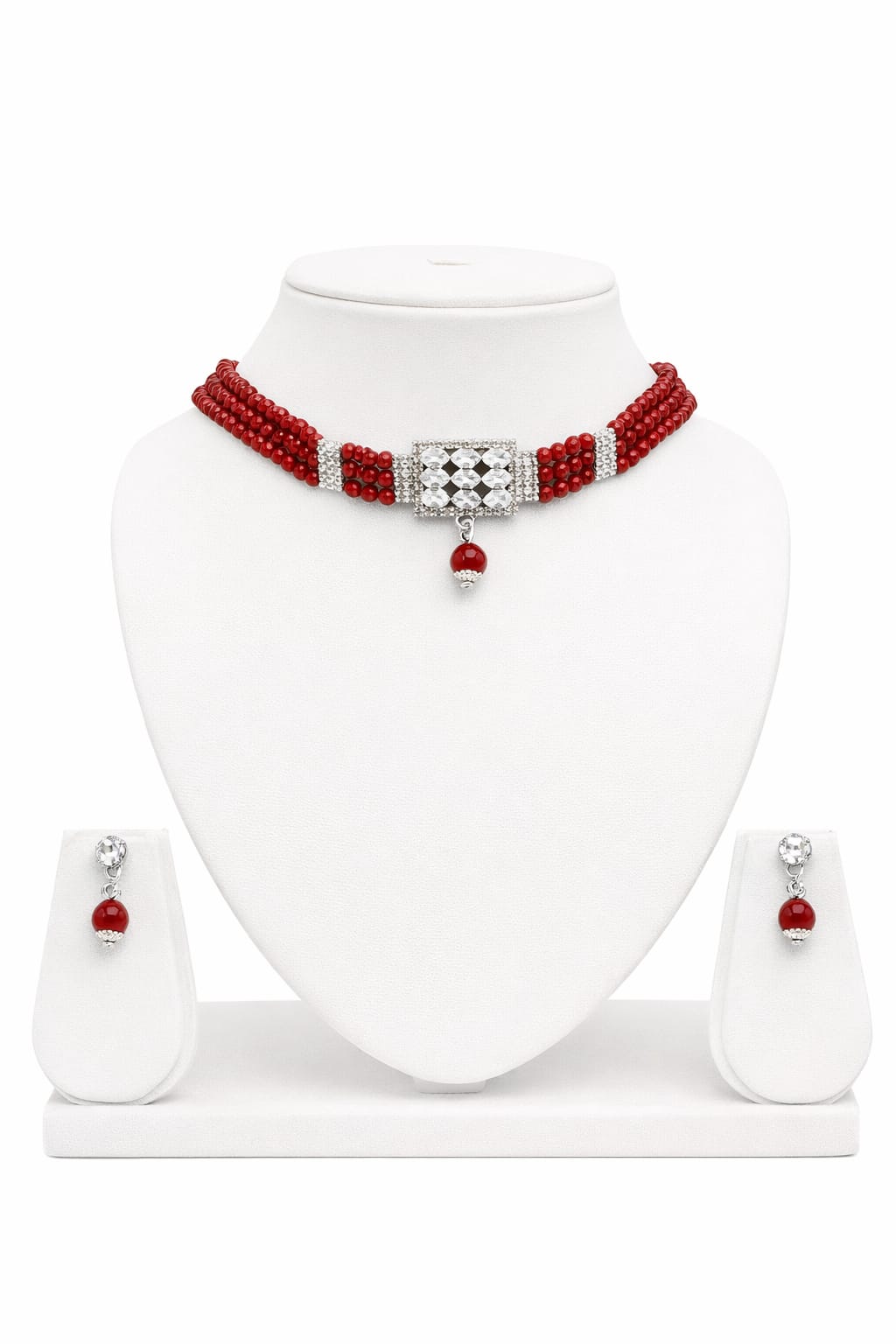 Handcrafted Choker Set with Pressing Earrings