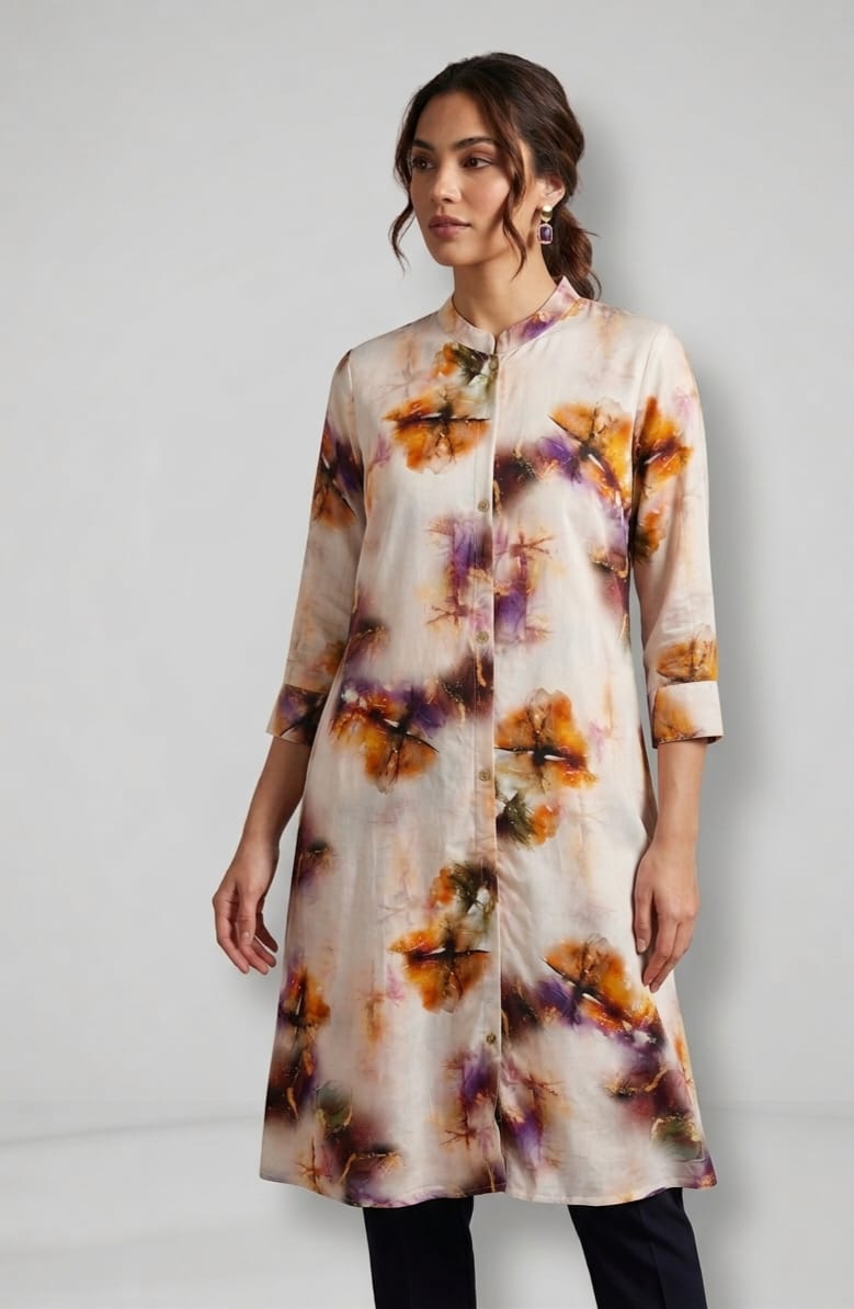 Casual A-Line Cotton Flare Kurti
