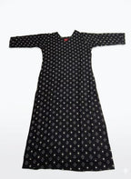 Floral Printed V-Neck Cotton Ethnic Kurti