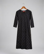 Floral Printed V-Neck Cotton Ethnic Kurti
