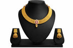 Bold Traditional Gold-Tone Statement Jhumka Necklace Set