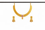 Bold Traditional Gold-Tone Statement Jhumka Necklace Set