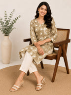 Floral Printed Cotton Ethnic Kurti for Women
