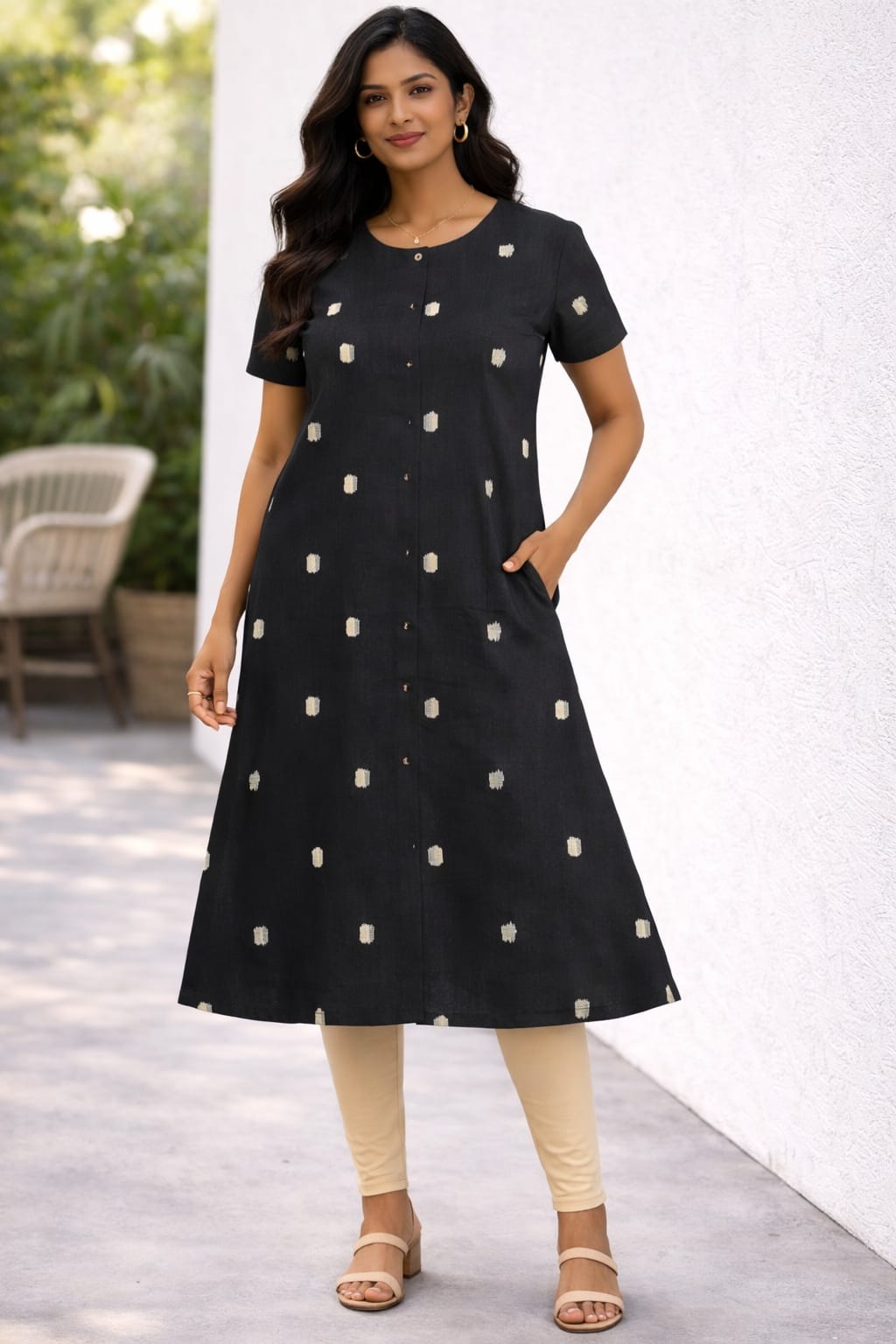 Short Sleeve Cotton Handloom Ethnic Kurta