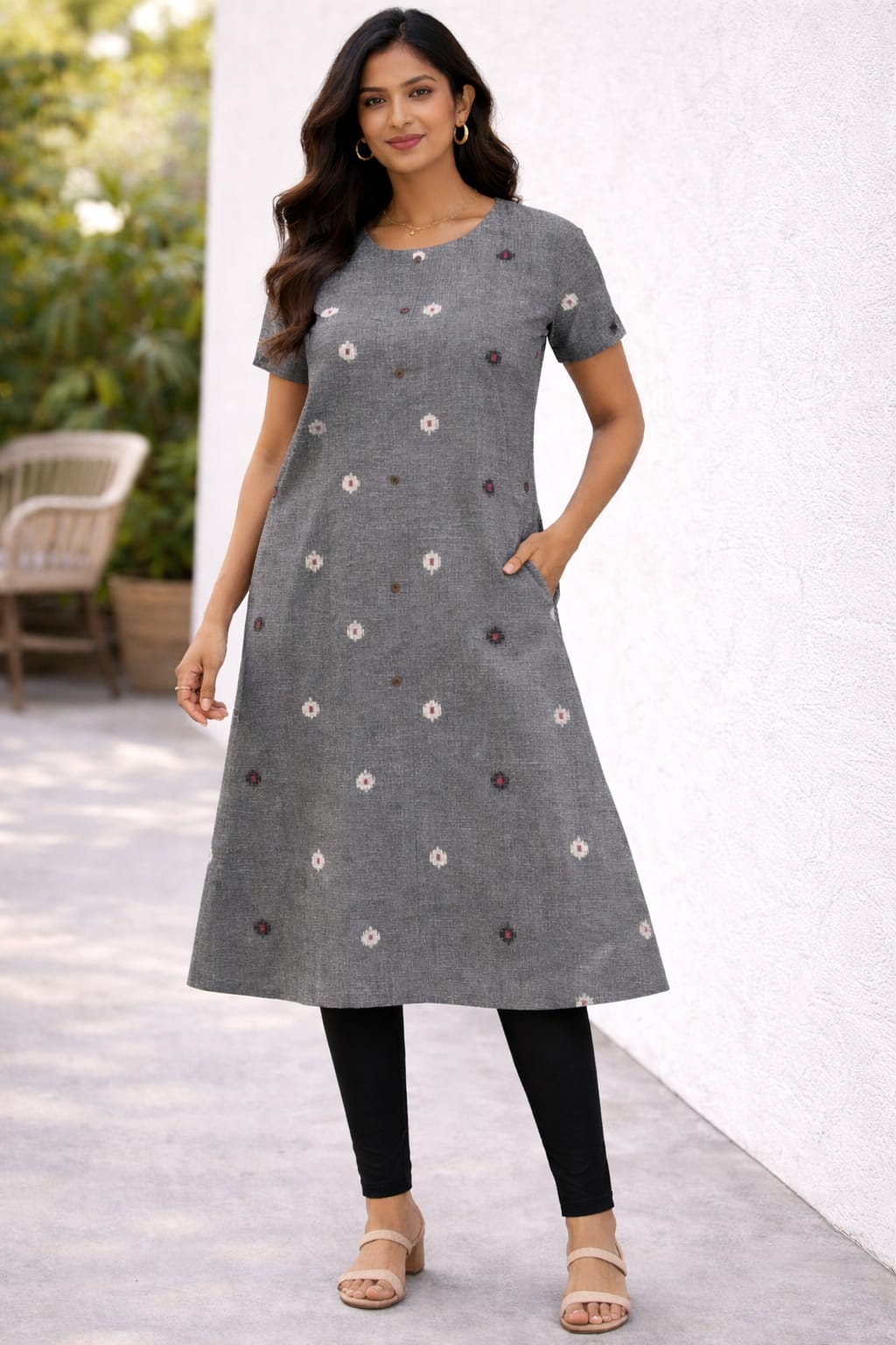 Short Sleeve Cotton Handloom Ethnic Kurta