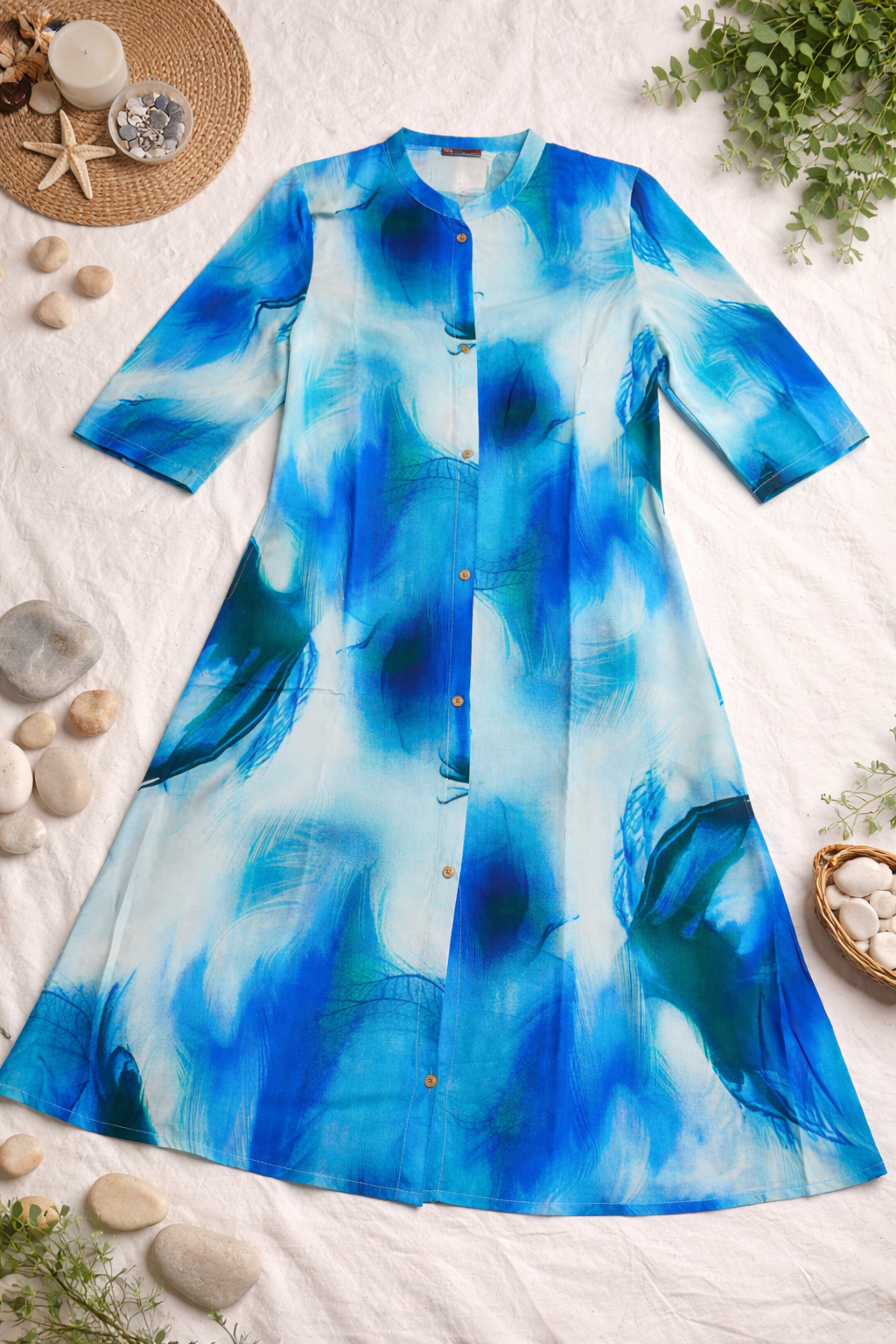 Casual A-Line Cotton Flare Kurti