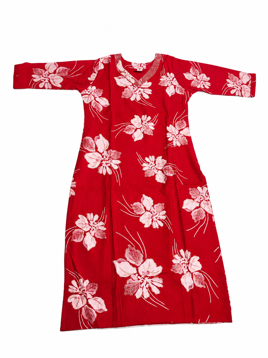 Printed 3/4 Sleeve Cotton Ethnic Kurti