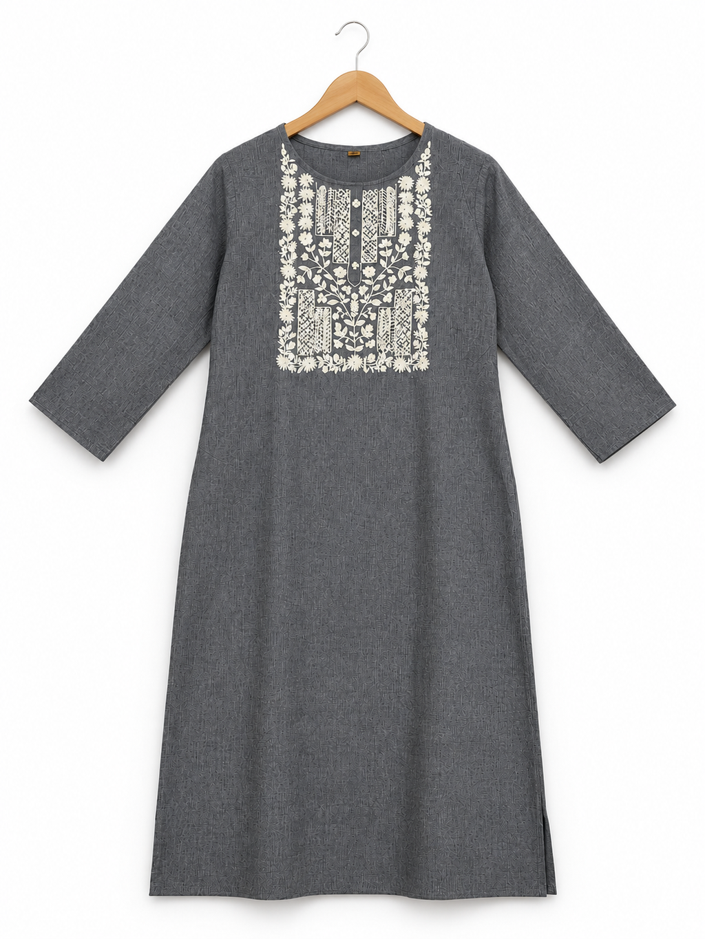 Hand Embroidered Cotton Ethnic Single Kurti