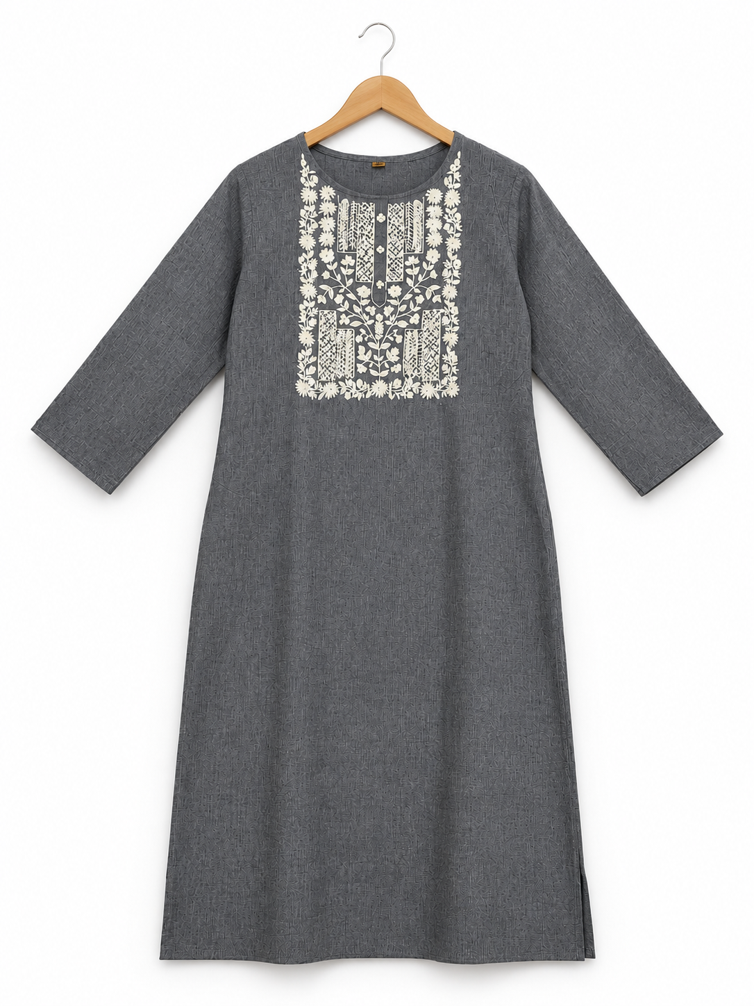 Hand Embroidered Cotton Ethnic Single Kurti
