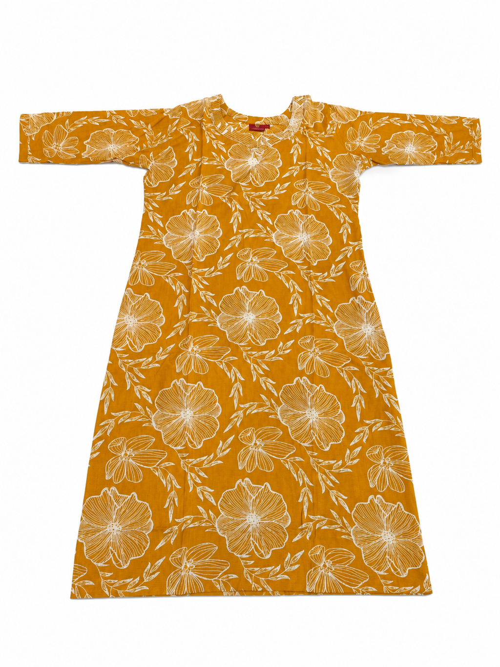 Printed 3/4 Sleeve Cotton Ethnic Kurti