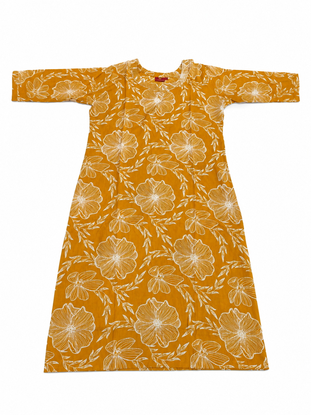 Printed 3/4 Sleeve Cotton Ethnic Kurti