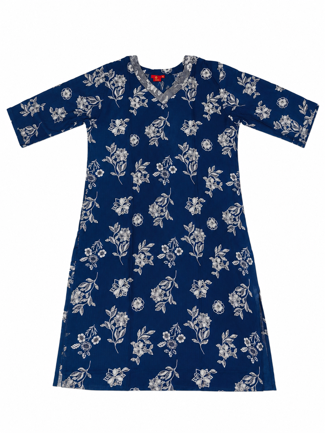 Printed 3/4 Sleeve Cotton Ethnic Kurti