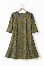 Classic Round Neck A-Line Cotton Single Kurti