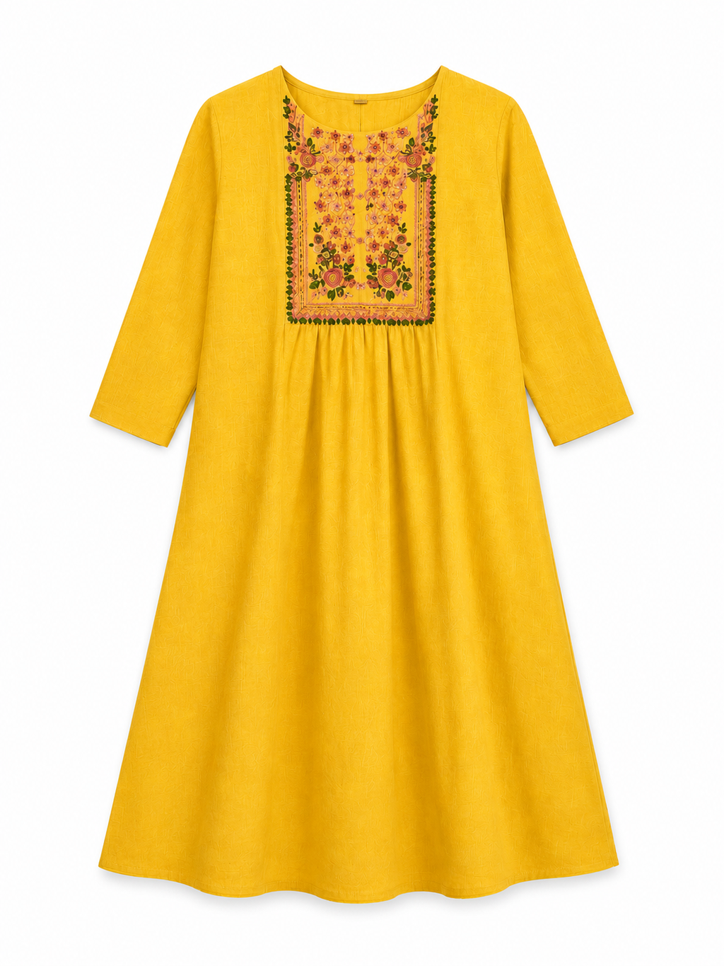 Hand Embroidered Cotton Ethnic Single Kurti