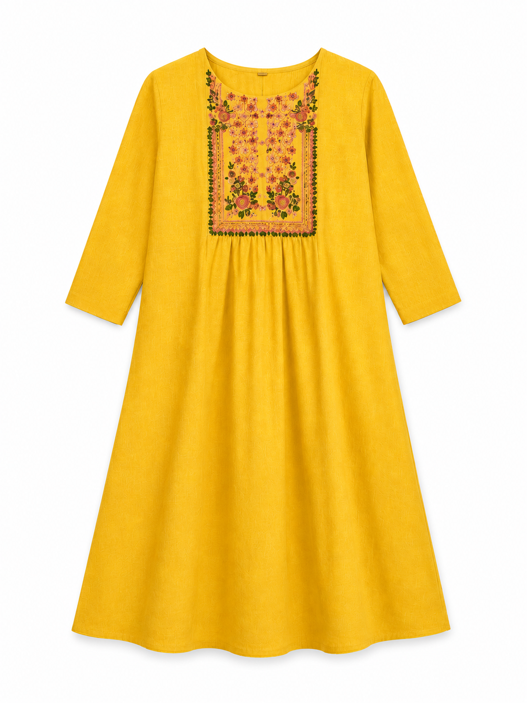 Hand Embroidered Cotton Ethnic Single Kurti