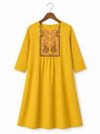 Hand Embroidered Cotton Ethnic Single Kurti