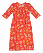 Classic Round Neck A-Line Cotton Single Kurti
