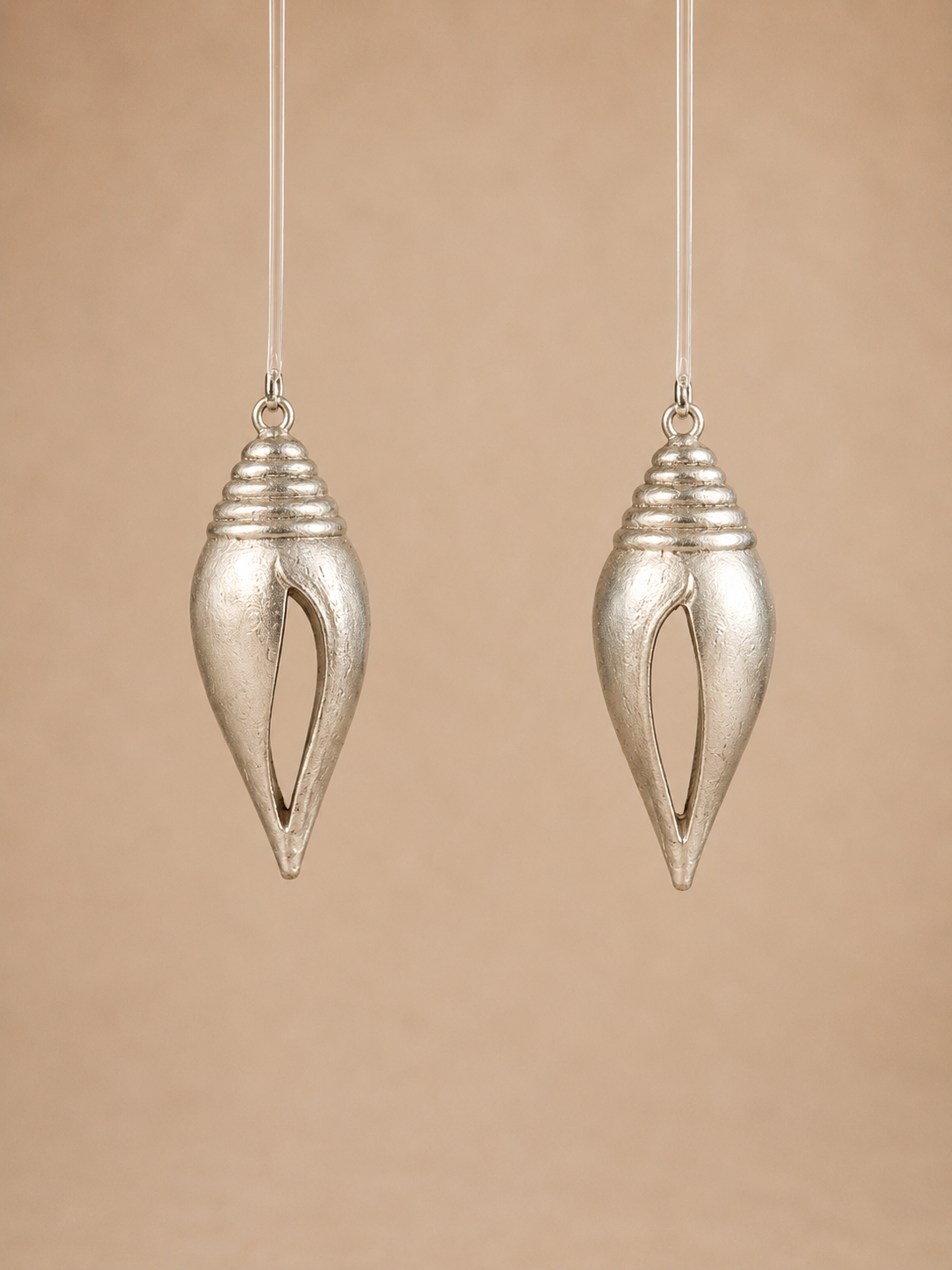 Unique Oxidised Shanku / Shell Design Earrings