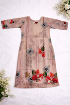 Abstract Ikat Multi Print Straight Cotton Kurta