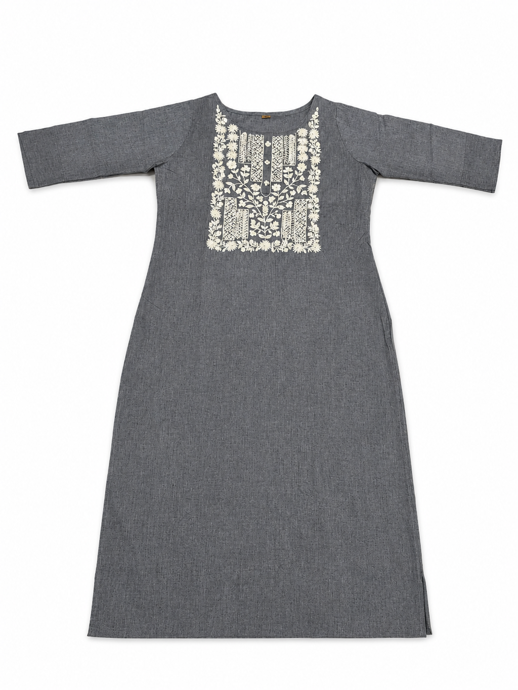 Hand Embroidered Cotton Ethnic Single Kurti