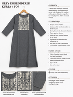 Hand Embroidered Cotton Ethnic Single Kurti